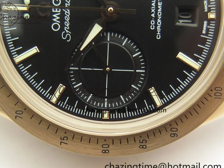 0113 Speedmaster ’57 Co-Axial RG OMF 1:1 Best Edition Black Dial On Leather Strap A9300 (Free Leather Strap) Resilient 8064